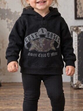 Guns N Roses Hoodie 18M Black Sweet Child O Mine Rock Band Graphic Grunge